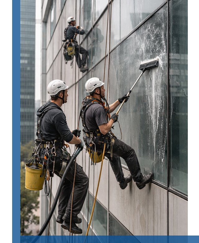 Профессиональная высотная мойка фасадов зданий в Кирове