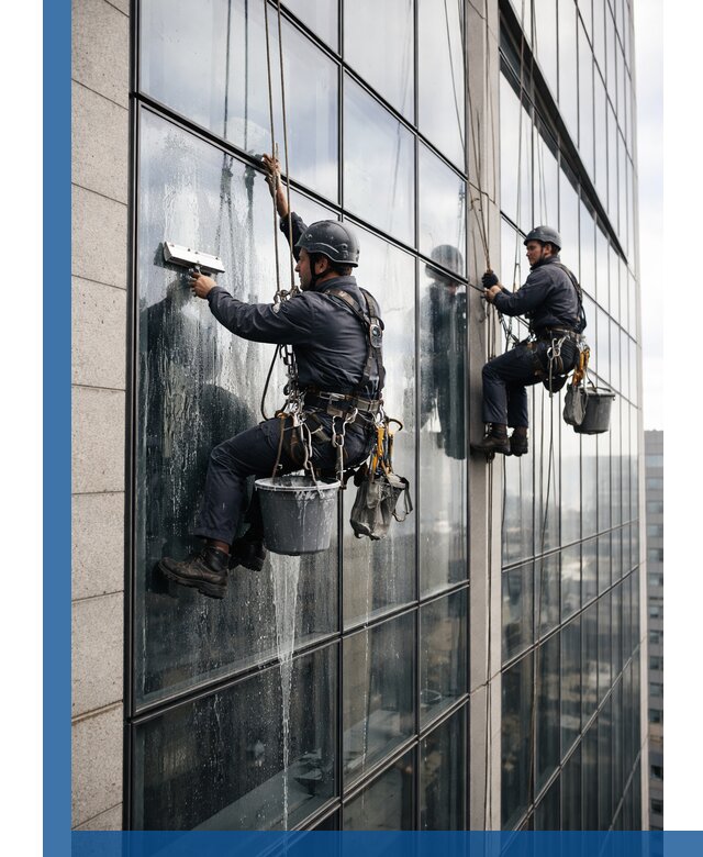 Профессиональная мойка стеклянных фасадов зданий в Кирове