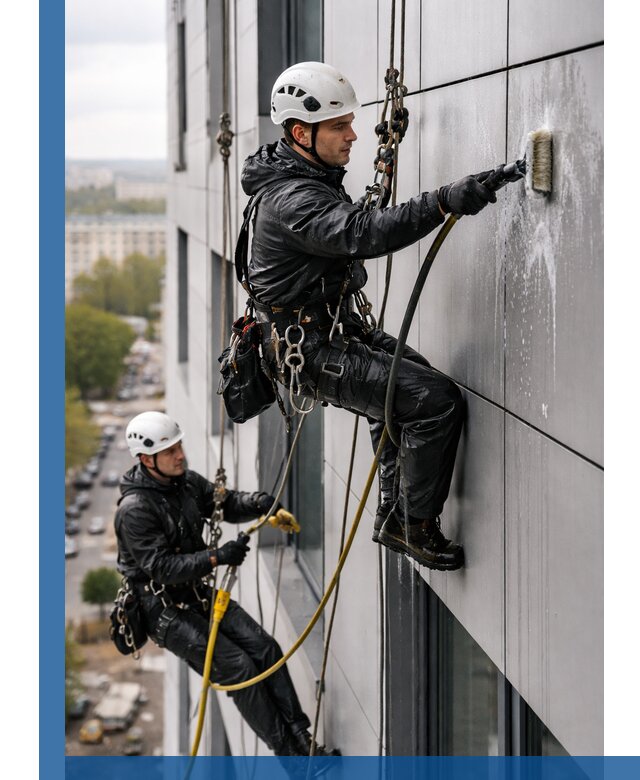 Профессиональная мойка фасада из композита в Кирове
