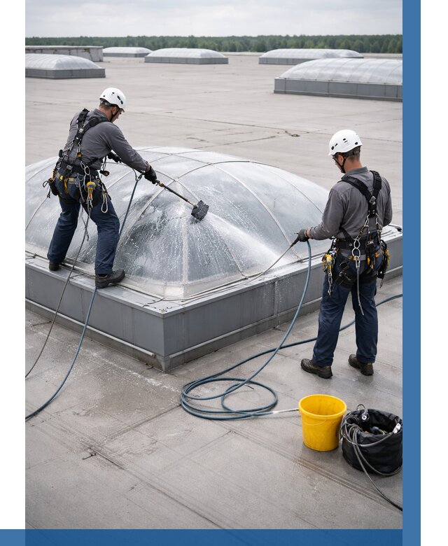 Мойка зенитных фонарей в Кирове, заказать от 4574 р. | ВЫСОТНИК-Кро