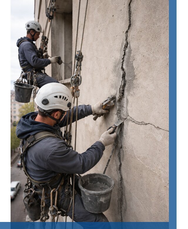 Заделка трещин на фасаде в Кирове от 915 р. | ВЫСОТНИК-Кро