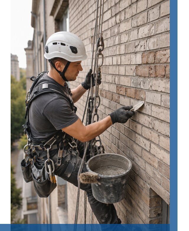 Ремонт кирпичной кладки фасада в Кирове от 1830 р. | ВЫСОТНИК-Кро