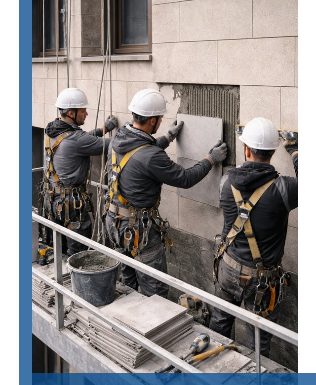 Ремонт облицовки фасада плиткой в Кирове с гарантией