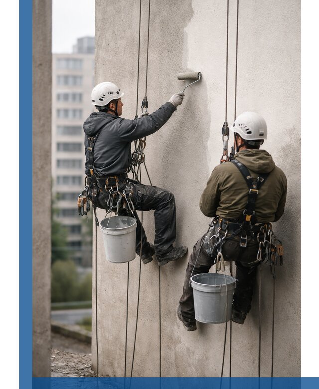 Покраска фасадов высотными альпинистами в Кирове с гарантией