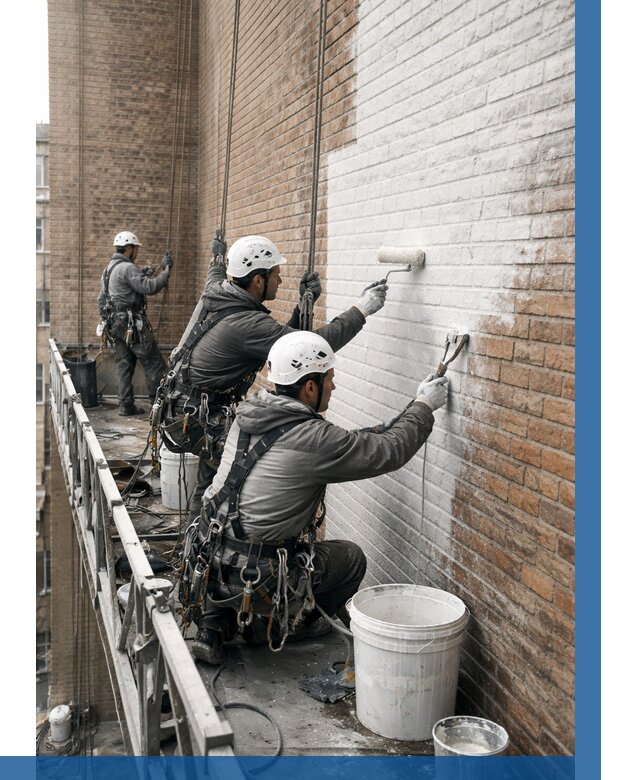 Покраска кирпичного фасада в Кирове от 356 р. | ВЫСОТНИК-Кро