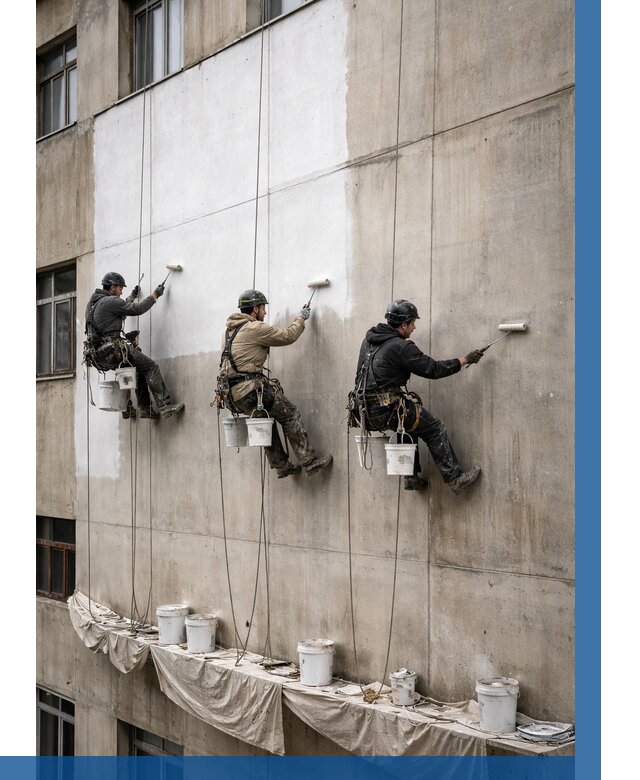 Покраска бетонного фасада в Кирове от 356 р за м2 | ВЫСОТНИК-Кро