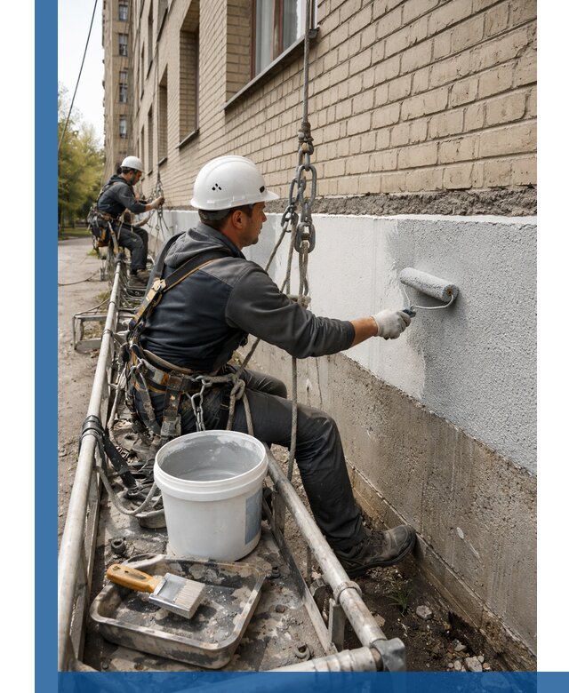 Окраска цоколя здания в Кирове профессионально и надежно