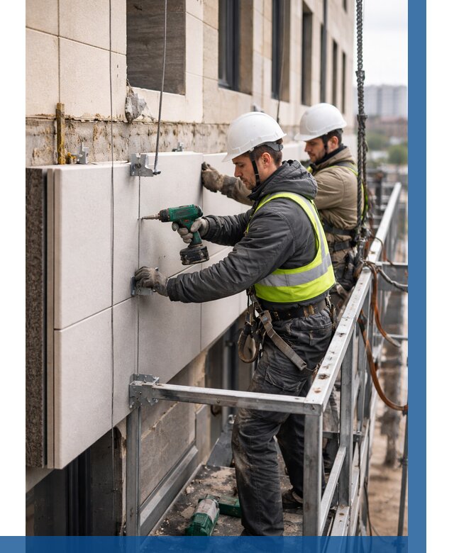 Монтаж фасадных термопанелей в Кирове от 1525 р. | ВЫСОТНИК-Кро