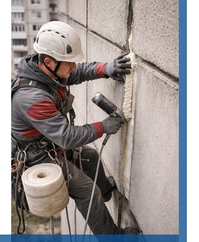 Утепление межпанельных швов в Кирове от 712 р. | ВЫСОТНИК-Кро