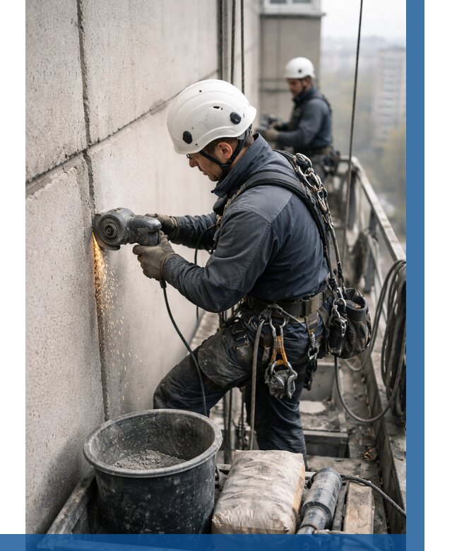 Штробление межпанельных швов в Кирове от 1220 р. | ВЫСОТНИК-Кро