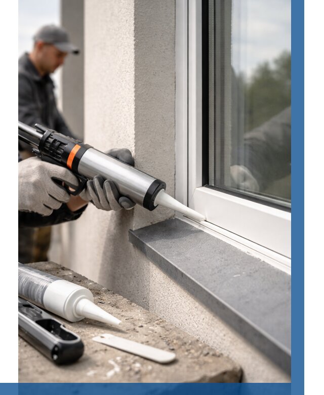 Герметизация монтажных швов окон в Кирове от 661 р. | ВЫСОТНИК-Кро