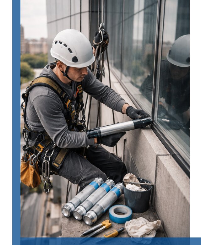 Герметизация стыков витража в Кирове для герметичных фасадов