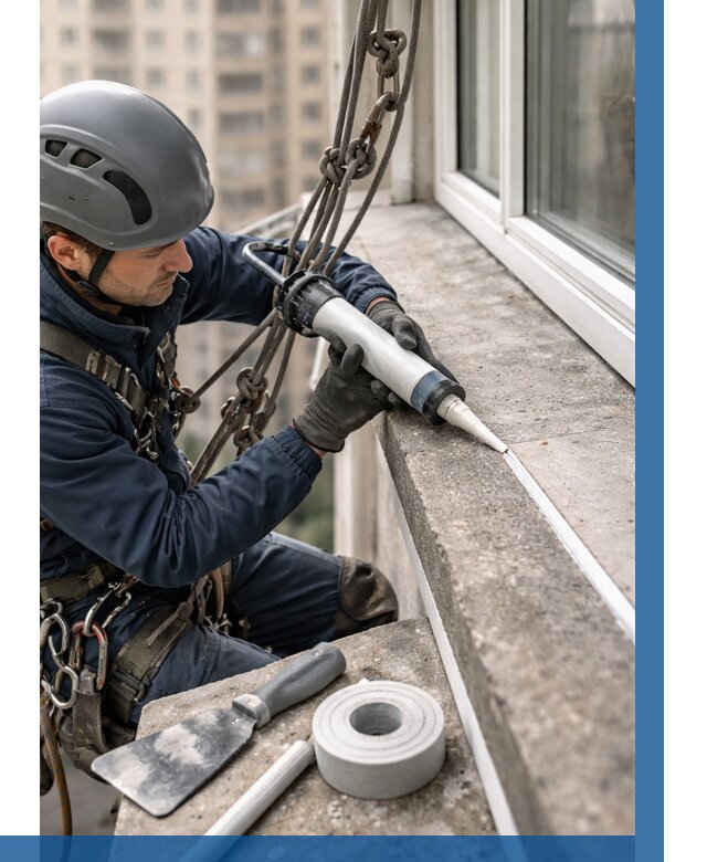 Герметизация балконного козырька в Кирове от 4574 р. | ВЫСОТНИК-Кро