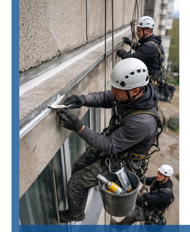 Герметизация примыкания балкона в Кирове под ключ с гарантией