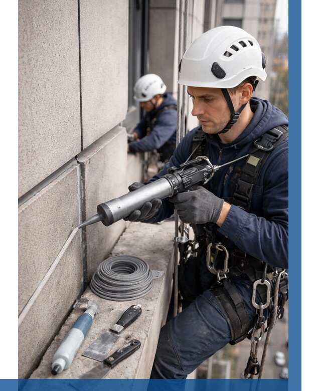 Герметизация деформационных швов фасада в Кирове от 712 | ВЫСОТНИК-Кро