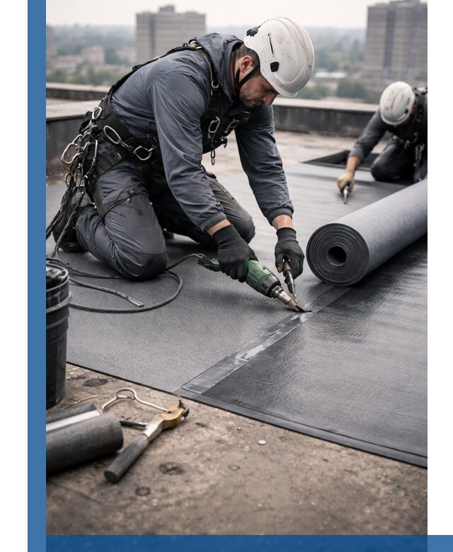 Ремонт мягкой кровли в Кирове с выездом промальпинистов
