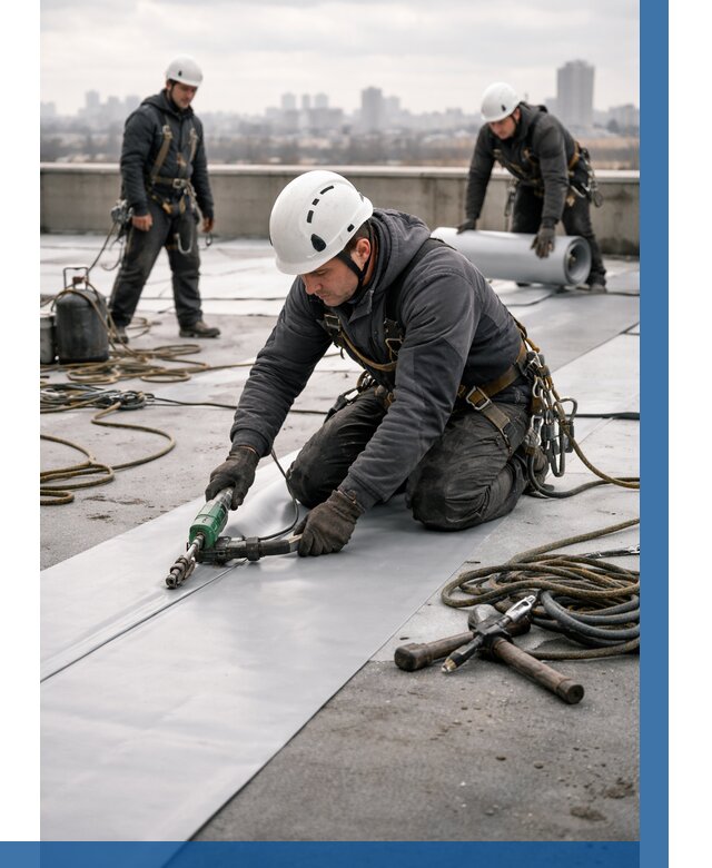 Ремонт мембранной кровли в Кирове от 1830 р./м2 | ВЫСОТНИК-Кро