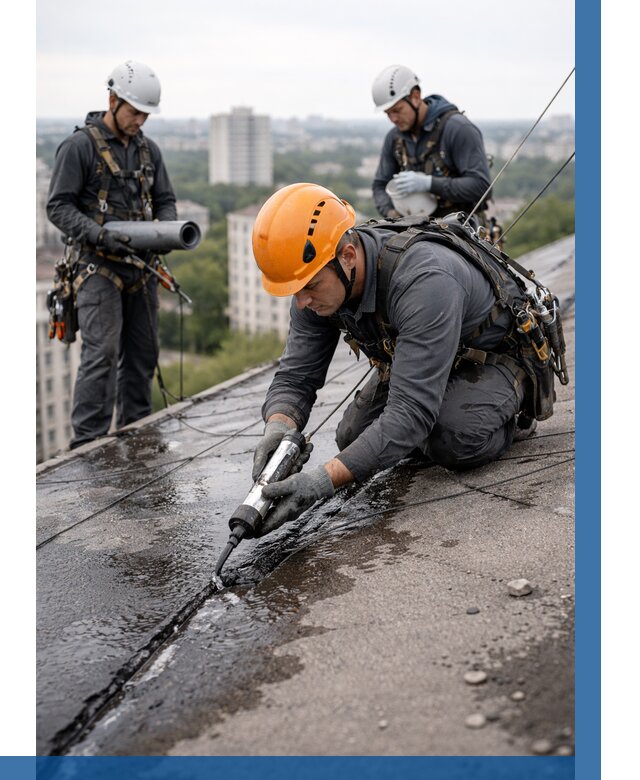 Устранение протечек кровли в Кирове от 12198 р. | ВЫСОТНИК-Кро