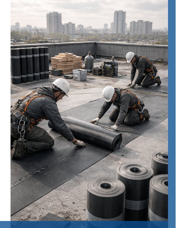 Монтаж мягкой кровли под ключ в Кирове от 457 р. | ВЫСОТНИК-Кро