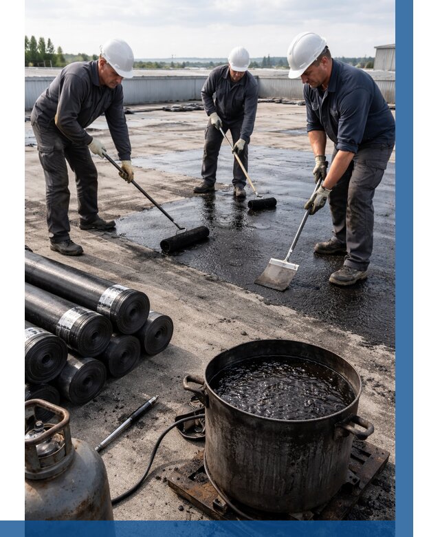 Гидроизоляция кровли мастикой в Кирове от 610 р. | ВЫСОТНИК-Кро