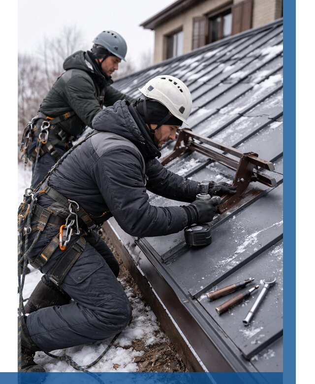 Монтаж снегозадержателей в Кирове от 457 р. | ВЫСОТНИК-Кро