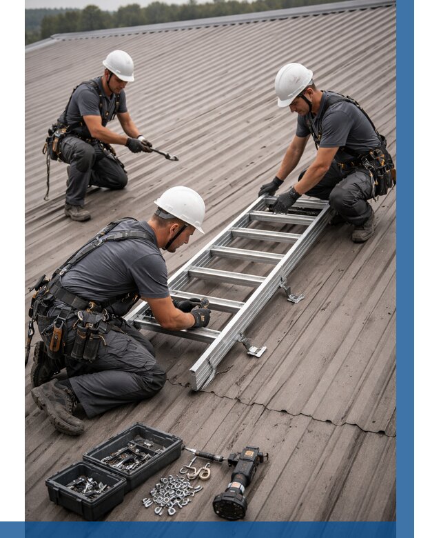 Монтаж кровельной лестницы в Кирове от 4574 р. | ВЫСОТНИК-Кро