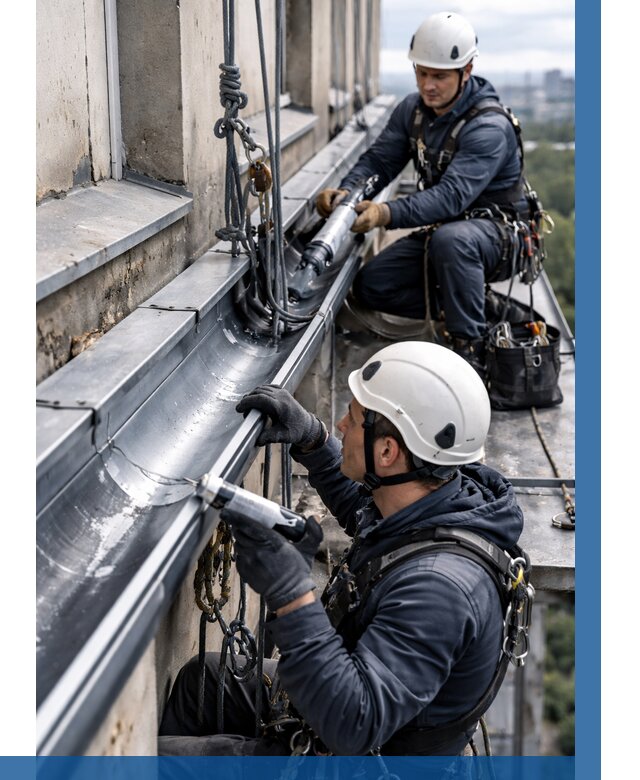 Ремонт водосточных желобов в Кирове от 6607 р. | ВЫСОТНИК-Кро