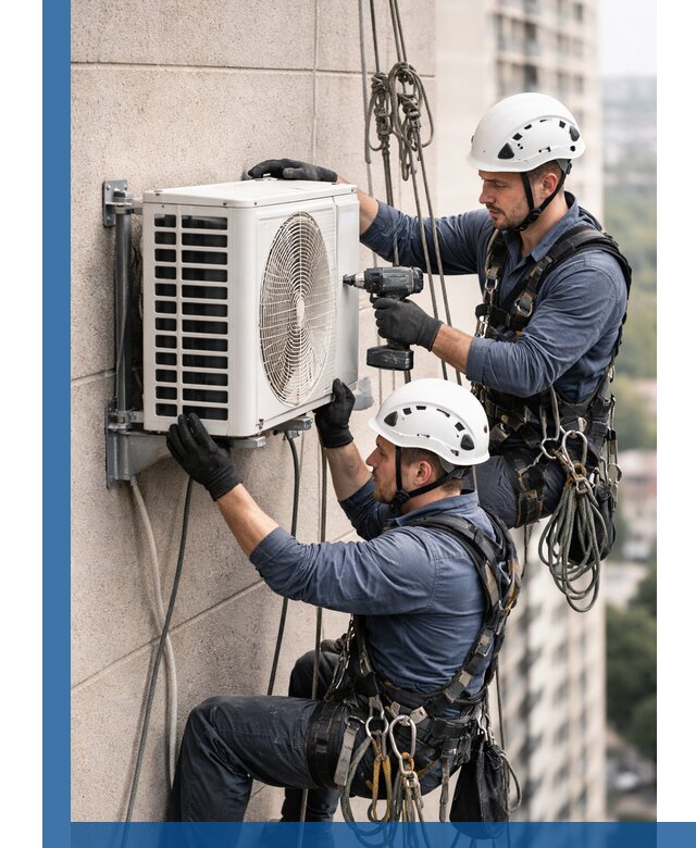 Монтаж внешнего блока кондиционера в Кирове установка и крепление