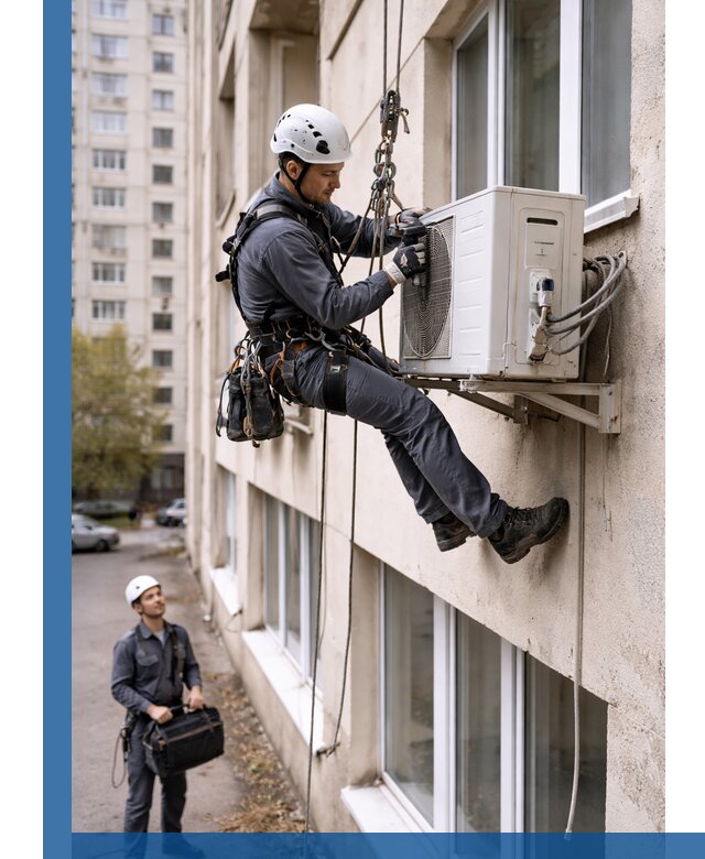 Демонтаж внешнего блока кондиционера в Кирове профессионально