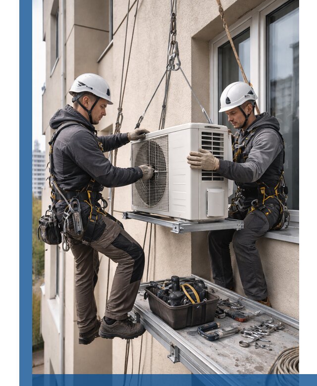 Перенос внешнего блока кондиционера в Кирове с монтажом и крепежом