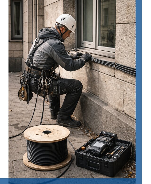 Прокладка оптоволоконного кабеля в Кирове от 813 р. | ВЫСОТНИК-Кро