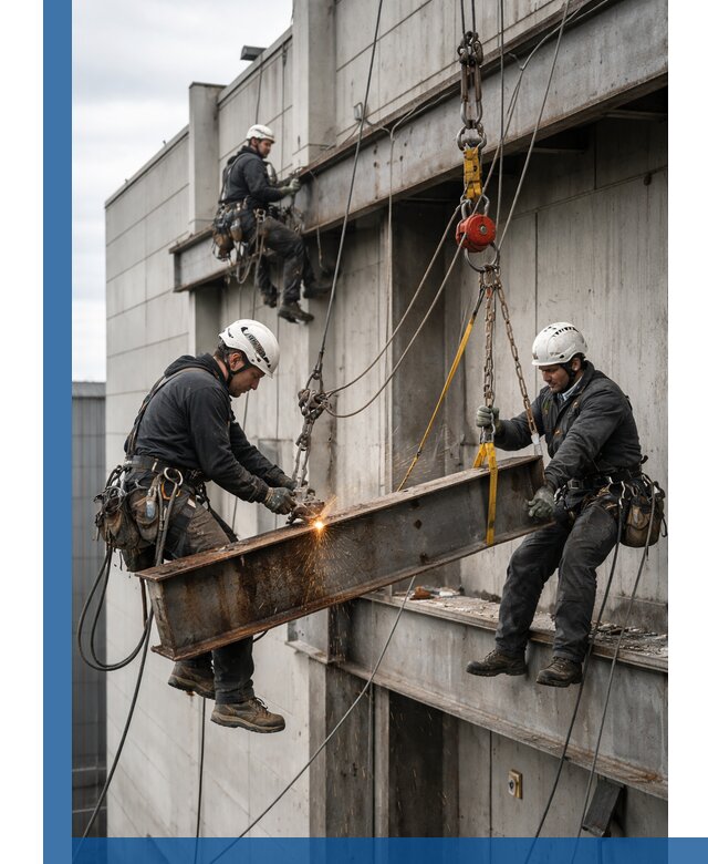 Демонтаж металлоконструкций на высоте в Кирове под ключ