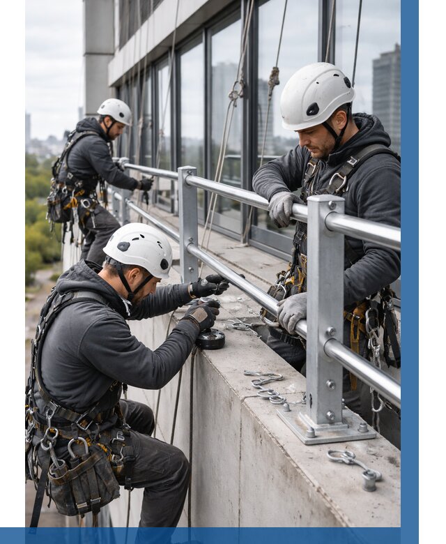 Монтаж ограждений на высоте в Кирове, от 1220 р. | ВЫСОТНИК-Кро