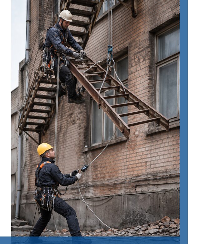 Демонтаж пожарной лестницы в Кирове от 12198 р. | ВЫСОТНИК-Кро