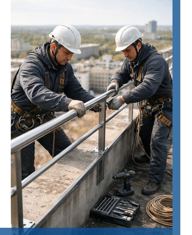 Монтаж перил на высоте в Кирове от 2541 р. | ВЫСОТНИК-Кро