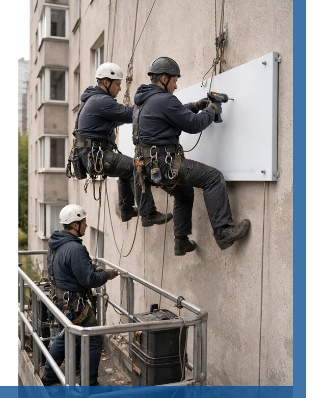 Монтаж табличек и указателей в Кирове от 3558 р. | ВЫСОТНИК-Кро