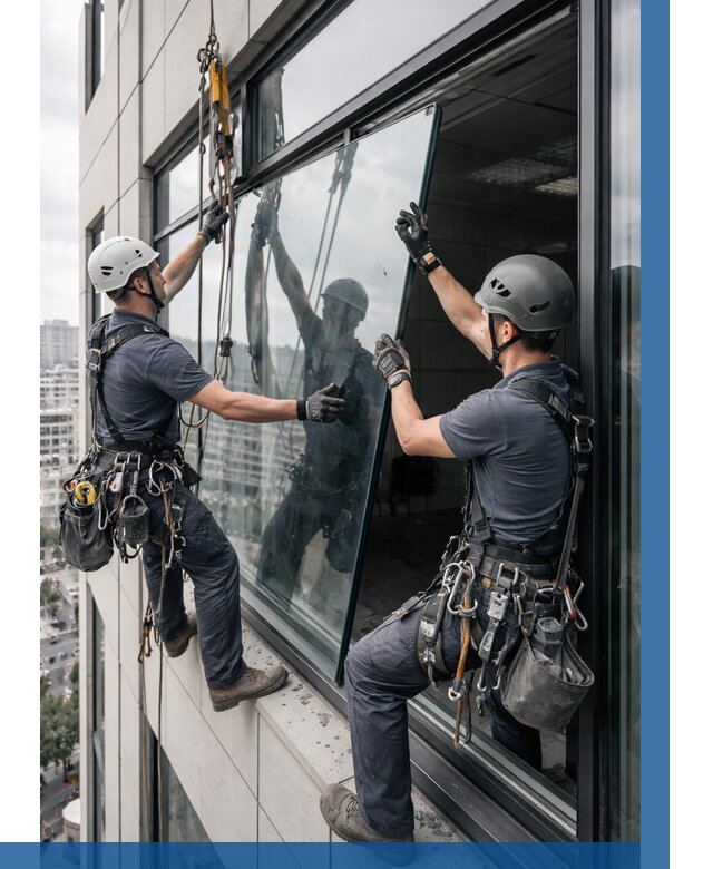 Замена стеклопакетов на высоте в Кирове от 5591 р. | ВЫСОТНИК-Кро