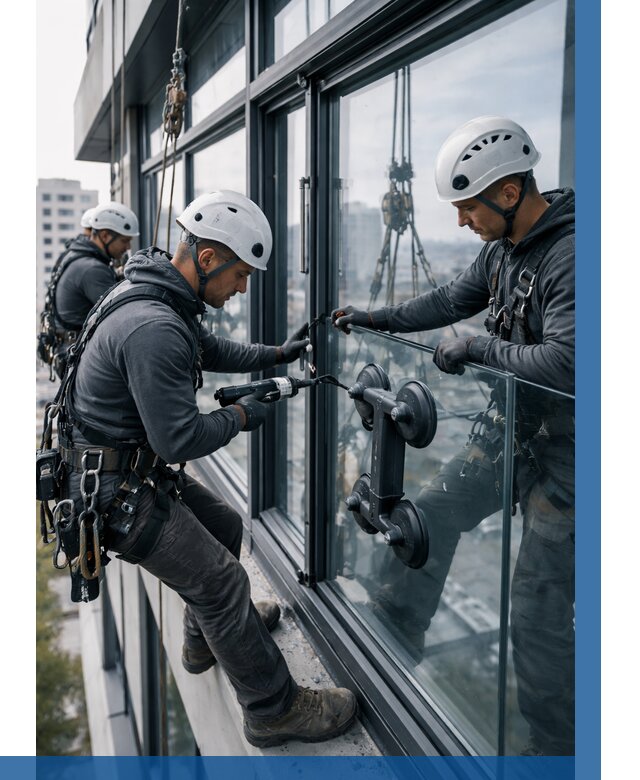 Витражное остекление зданий в Кирове от 3558 р. | ВЫСОТНИК-Кро