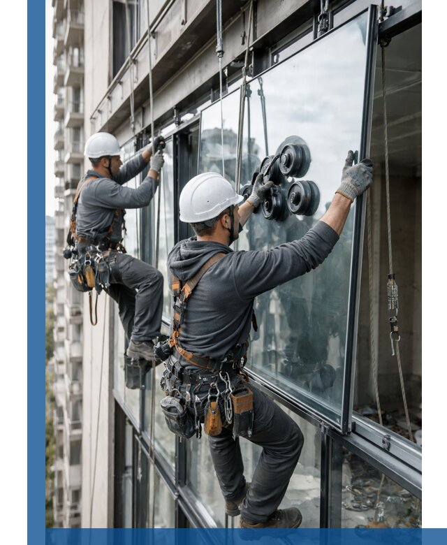 Витражное остекление фасадов и лоджий в Кирове под ключ