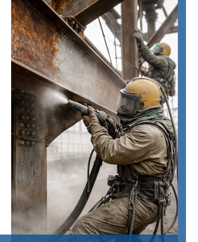 Пескоструйная очистка металлоконструкций в Кирове по 610 р.  ВЫСОТНИК-Кро