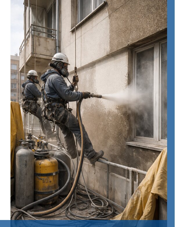 Пескоструйная очистка фасада в Кирове от 661 р. | ВЫСОТНИК-Кро