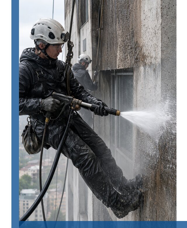 Гидроструйная очистка фасадов и конструкций в Кирове