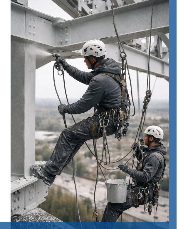 Покраска металлоконструкций на высоте в Кирове 356 р |ВЫСОТНИК-Кро