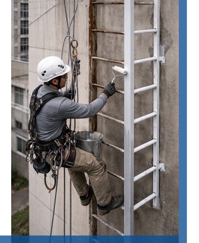 Покраска пожарных лестниц в Кирове от 4574 р. | ВЫСОТНИК-Кро