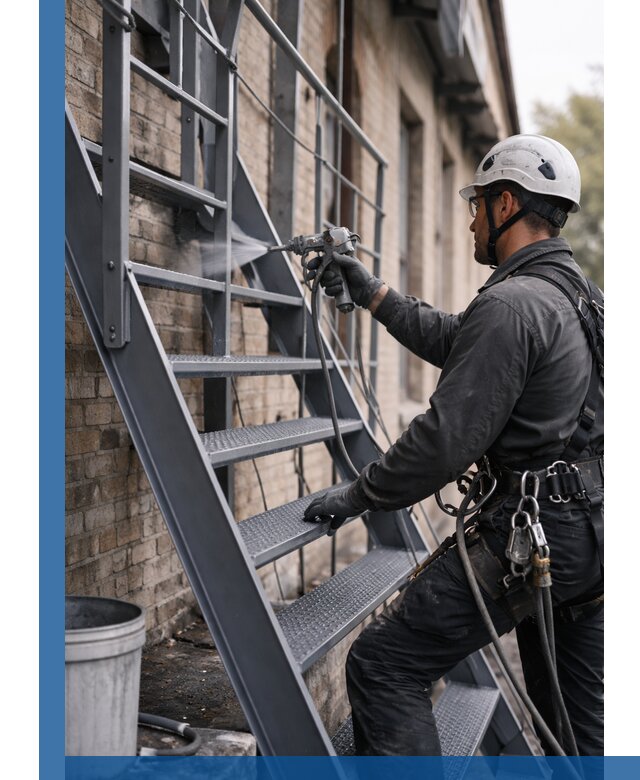 Покраска и антикоррозионная защита пожарных лестниц в Кирове