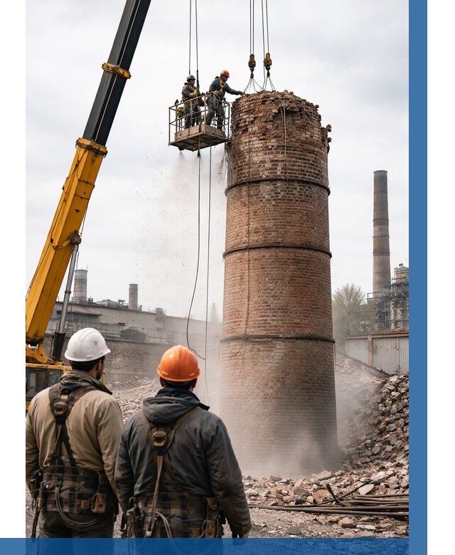 Демонтаж дымовой трубы в Кирове от 91485 р. | ВЫСОТНИК-Кро, смета