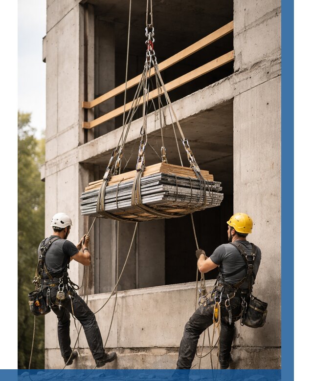 Подъем материала на этаж веревками в Кирове от 1525 р. | ВЫСОТНИК-Кро