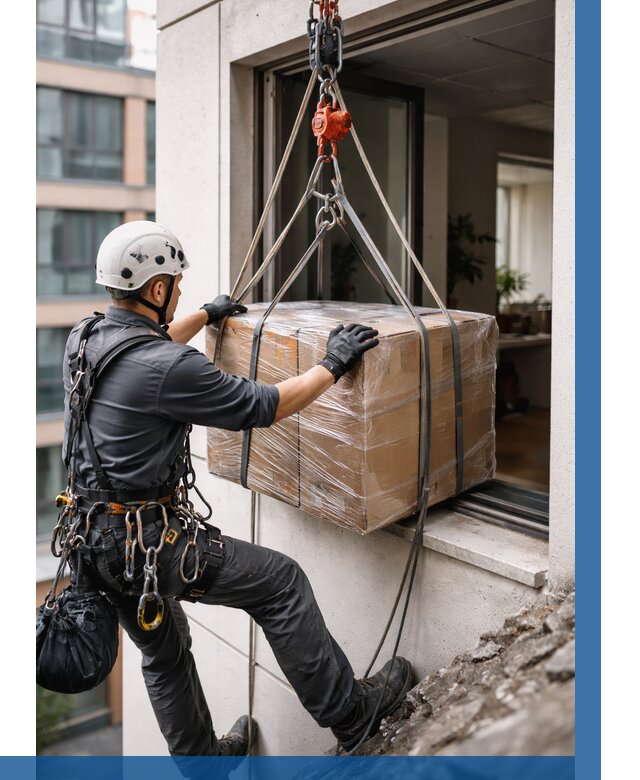 Подъем груза через окно в Кирове от 4574 р. | ВЫСОТНИК-Кро