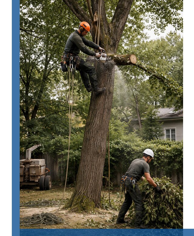 Кронирование деревьев в Кирове, безопасная высотная обрезка