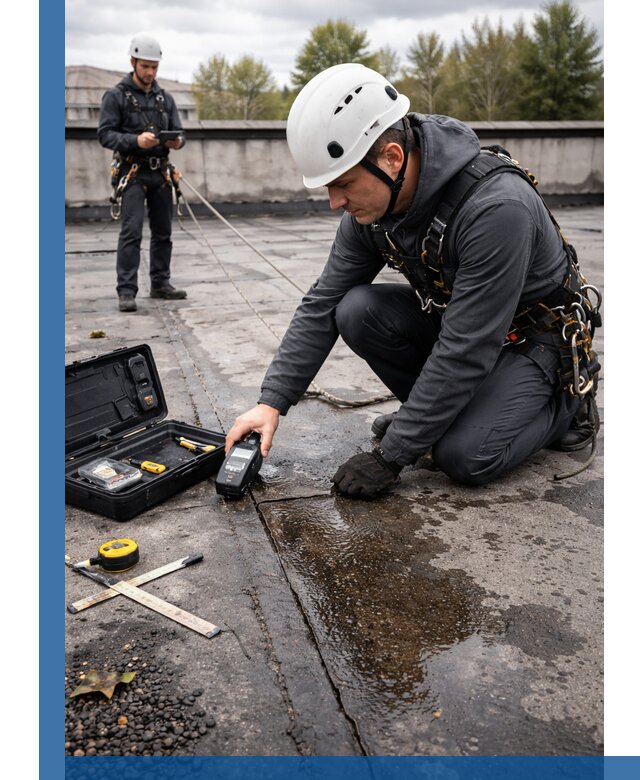 Обследование кровли на протечки и выявление дефектов в Кирове